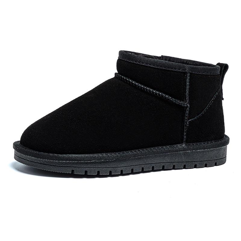 Women's 2025 Winter Rain and Snow Boots - Leather, Fur-Integrated, Warm, Non-Slip, Genuine Leather Short Boots