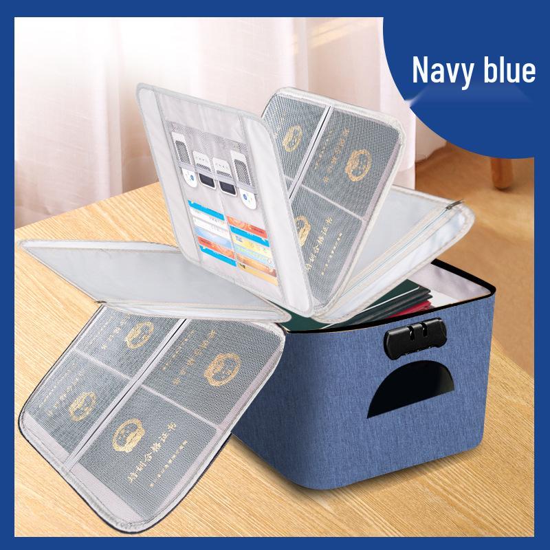 

Multifunctional Document and Card Storage Bag - Ideal for Home Use Mother-child bag темно-синього кольору