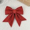 2pcs 20cm Sparkling Glitter Christmas Bow Cartoon DIY Christmas Tree Bowknot Ornaments Exquisite Large