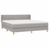 3130289 vidaXL Divan Bed with Mattress Light Grey 180x200cm Fabric