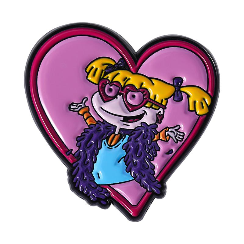 Magical Girl Enamel Pins Custom TRUST ME I Don't Care Brooches Lapel Badges Clothes Funny Jewelry Gift for Kids Friends