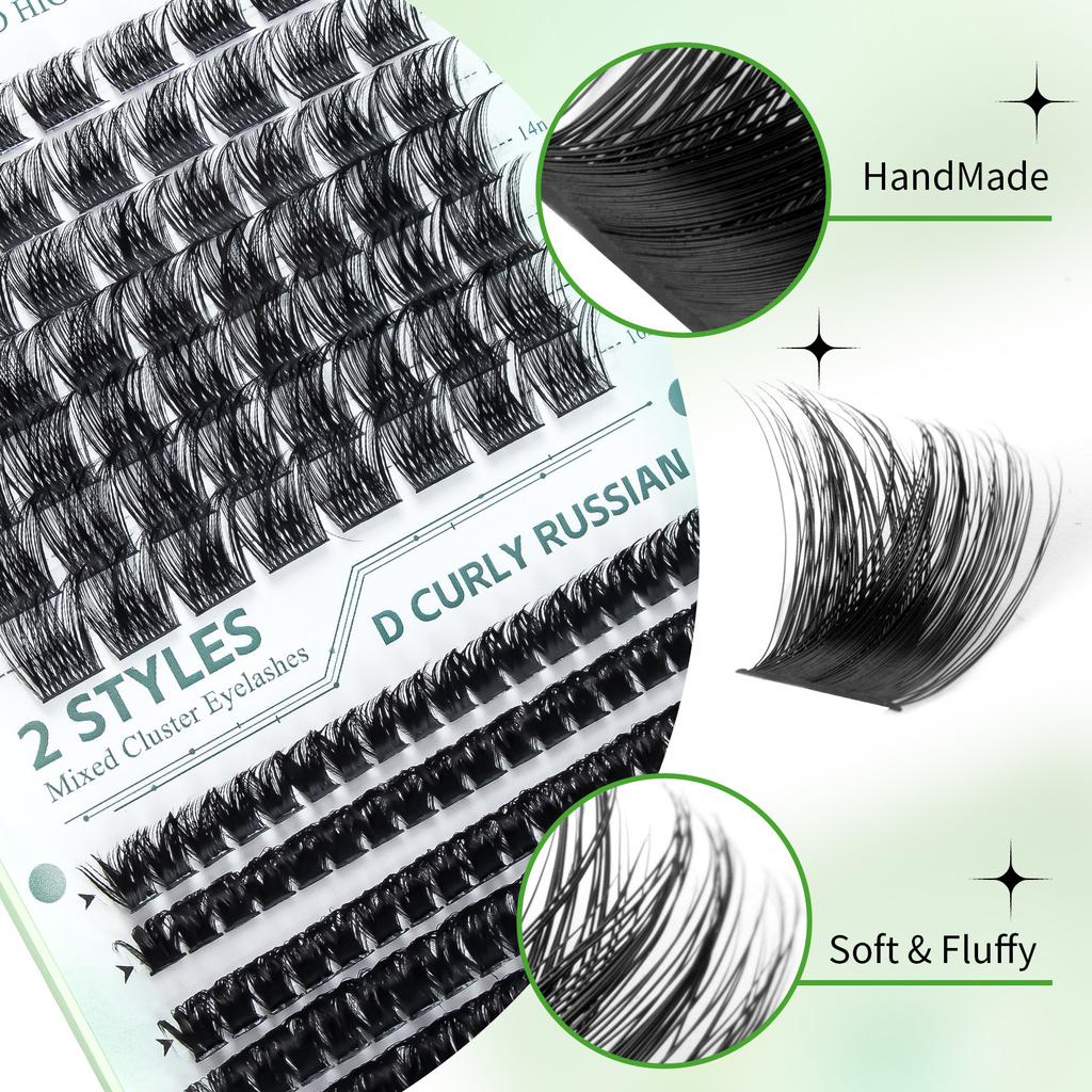 Hot Melt Single Cluster Diy Grafting False Eyelashes Fox Eye Cat Eye Large Capacity Single Cluster False Eyelashes