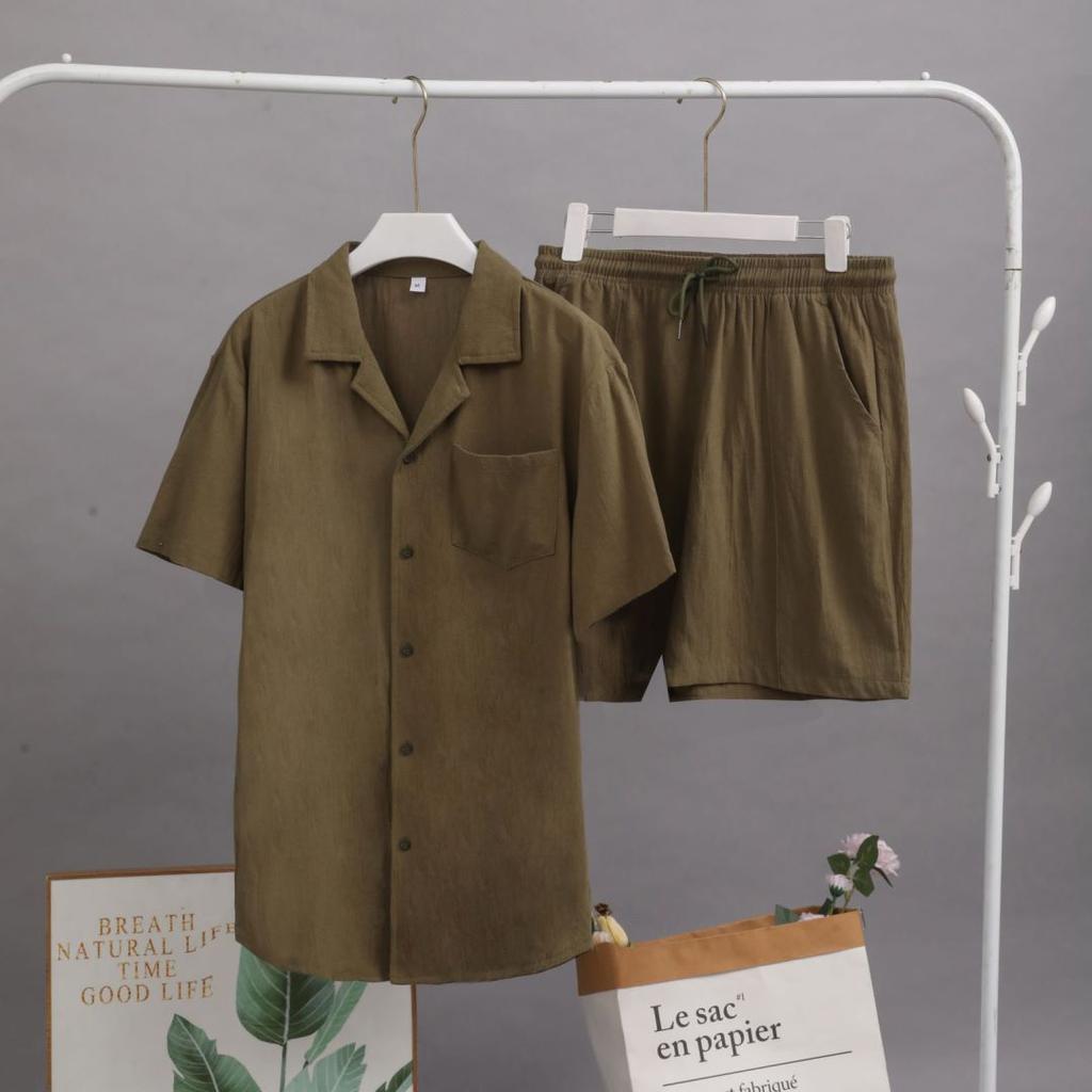 New Summer Men's Home Suit Set, Loose, Casual and Comfortable, Two-piece Set for Men