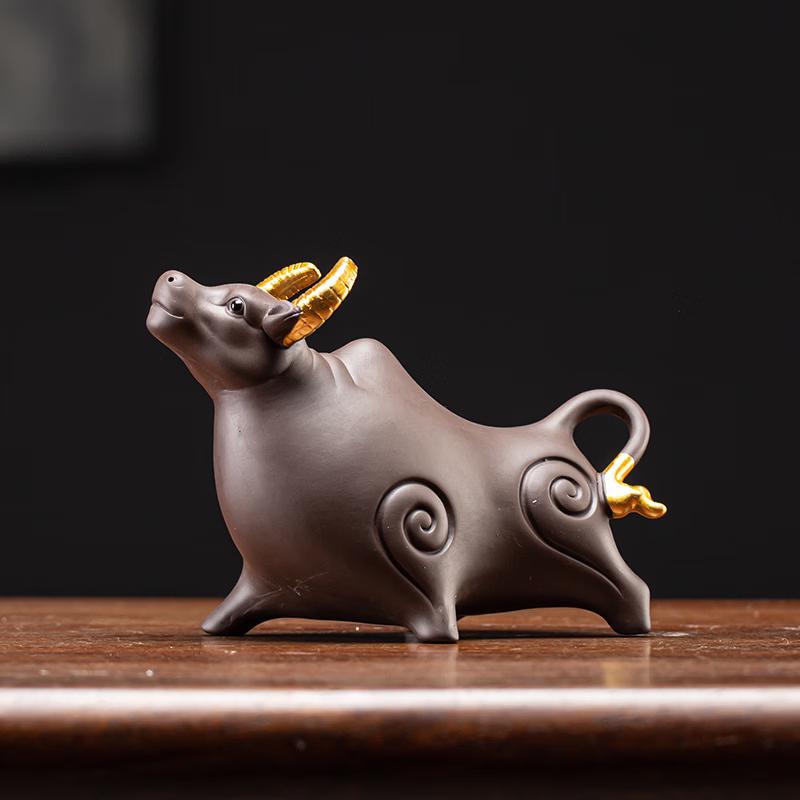 Zisha Purple Clay Bull Tea Pet