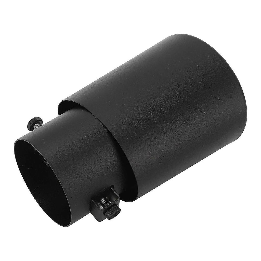 Punta de Tubo de Escape Aleación de Aluminio Negro Cepillado Punta de Escape Duradera Garganta Trasera Universal para Coche