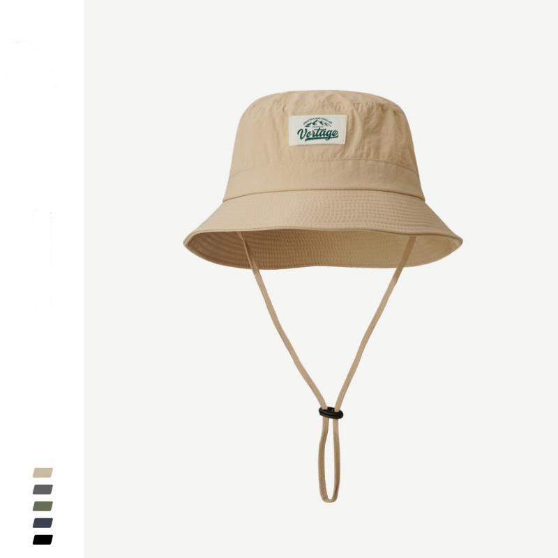 Versatile Outdoor Camping Quick-drying Bucket Hat Women's Summer Breathable Thin Drawstring Sunscreen Basin Hat Men's Tide