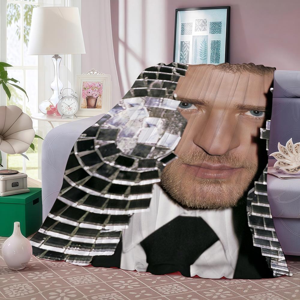 J-justin T-timberlake Singer Blanket Warm And Soft Suitable For Bedroom Living Room Sofa Bed Office Travel Camping