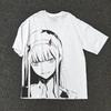 T-shirt Collage Multi-Style Zero Two Darling in the Franxx Anime Fille aux Cheveux Roses Noir Unisexe Surdimensionné Confortable Mode Hommes Et Femmes T-shirts