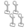 4PCS Snap Hook Square Ring Single Head Pet Buckle Stainless Steel for Wallet Backpack