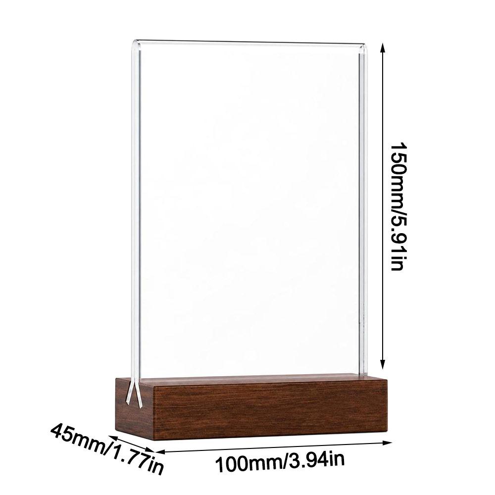 Double Side Clear Bulletin Board A4/A5/A6 Menu Stand Holder Durable Display notice supplies Hotel