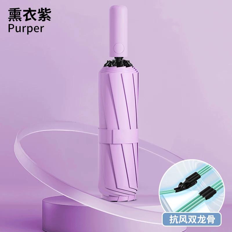 144-Bone Automatic Umbrella Men's Extra-Large Thickened Reinforced Strong Wind-Resistant Rain Or Shine Dual-Use Women Sun Umbrella
