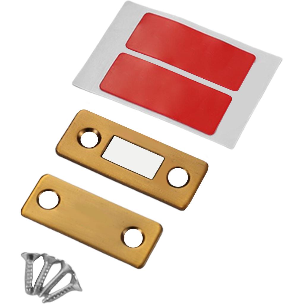 4 set Thin Magnetic Door Catch Latch with Screws & Stickers Strong Magnet Door Closer set for Furniture Cabinet Cupboard