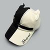 Spring And Summer Design Fox Ears Cross Rivets Alphabet Baseball Cap Men'S And Women'S Sunshade Personalized Cap