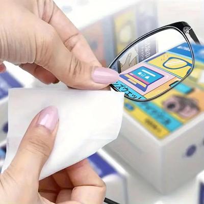 Gözlük, Cep Telefonu Ekranları ve Lensler İçin Çizgisiz, Tüy Bırakmayan, Antistatik Bakım Sağlayan Taşınabilir Premium Kumaş Temizleme Mendilleri