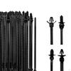 160x Nylon Cable Ties Push Mount Zip for Garage Household Workshop