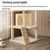 Compact Multi-Cat Tree: Climbing Frame, Bed, Scratching Post, and Jumping Platform for Small Spaces.