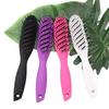Portable Anti Static Styling Hair Brush Heat-Resistant Plastic Curved Vent Drying Brush 9 Row Rack Wide Tooth Scalp Massage Comb