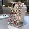 Clear Minimalism Red Flower Pattern Phone Case For IPhone 17e 16 17 16e 15 14 13 12 11 Pro Max Plus Soft Flexible Durable Cover