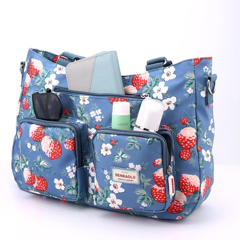 Kvetinová potlač Ženy Tašky cez rameno Oxford Diagonal Malá štvorcová kabelka Multifunkčná Casual Travel Crossbody taška