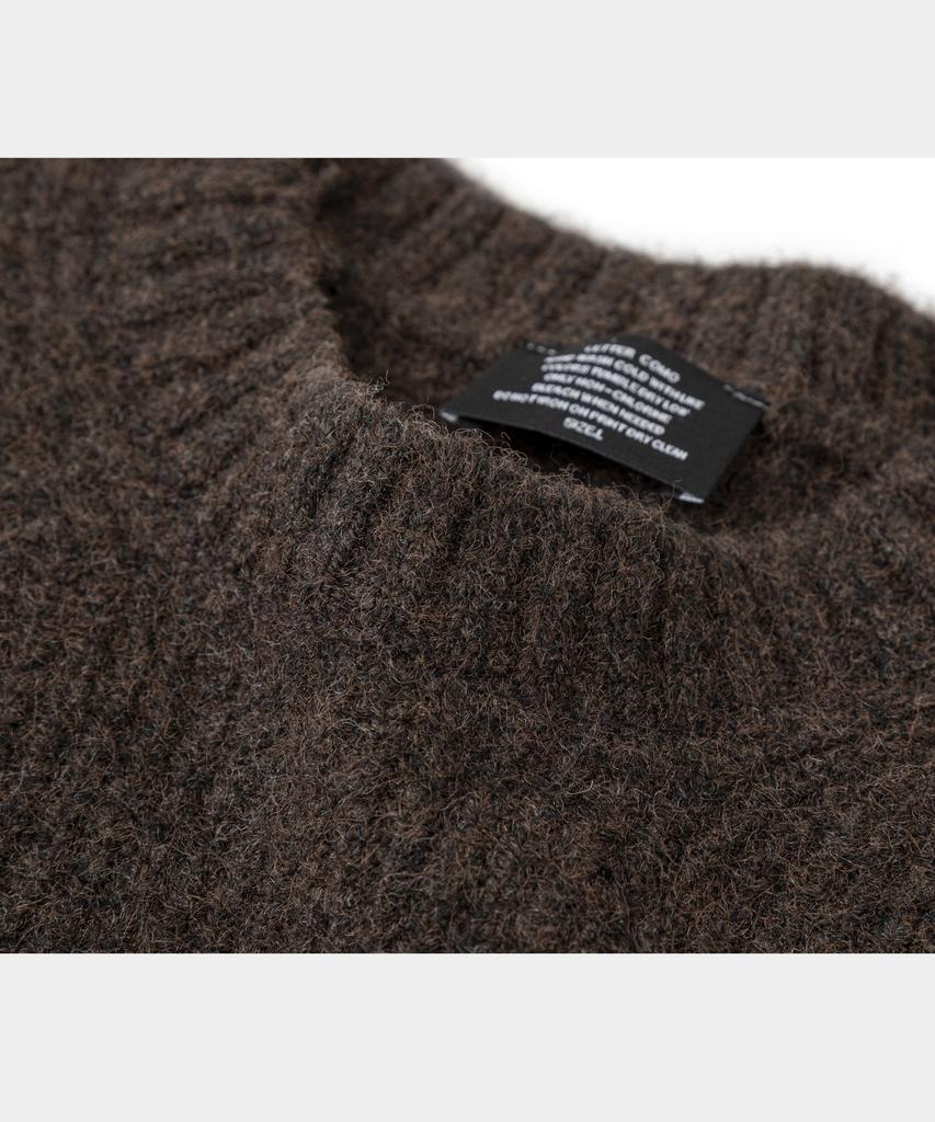 LETTERCOMO Heavy Rush Wool Round Knit Brown