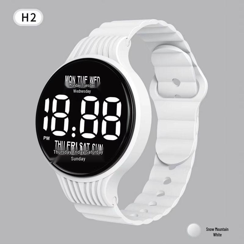 

Светодиодные светящиеся цифровые спортивные часы H2 – Круглые, дизайн интернет-знаменитости для студентов