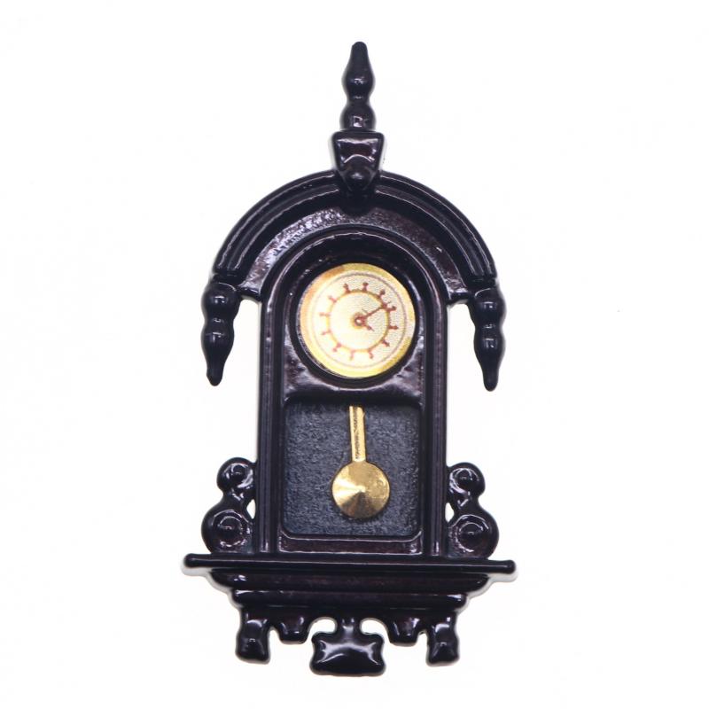 1/12 Dollhouse Vintage Simulation Wall Clock Model Living Room Clock Decor Home Micro Scene Accessories