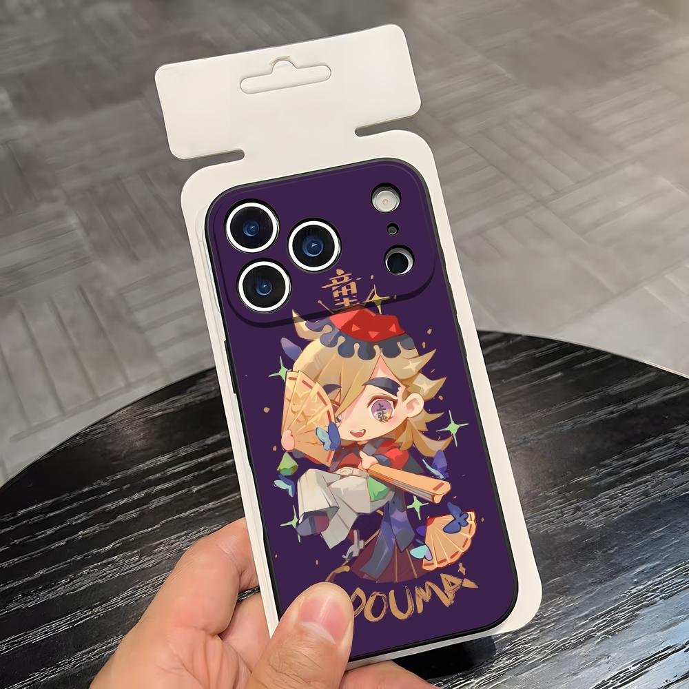 

Douma D-DemonS S-Slayer Phone Case For IPhone 17 Air 16 E Pro Max 15 14 13 Mini 12 Pro 11 Max Plus Black Soft Shell iPhone 12