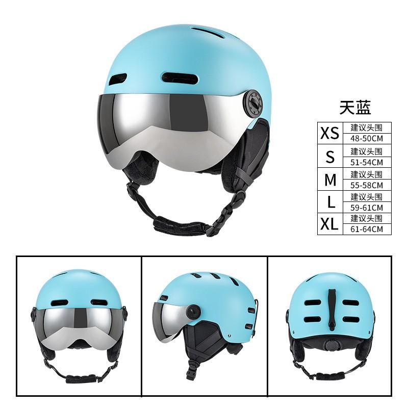 Unisex Ski Helmet With Integrated Goggles Winter Snowboarding Safety Gear EPS Foam CE Certified Adults
