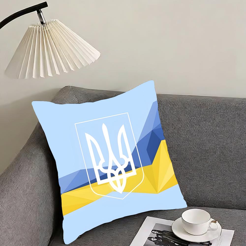 Ukraine Flag Aesthetic Hot Cushion Cover Pillowcase Ultra Soft Skin Friendly Fabric Cloud Like Comfort Concealed Zipper