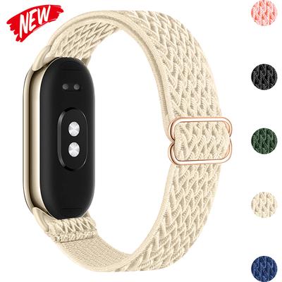 Nylon-Schlaufenband für Xiaomi Watch 10/9/8 Geflochtenes Sportarmband für Miband 10/9/8 Verstellbares Smartwatch-Ersatzarmband