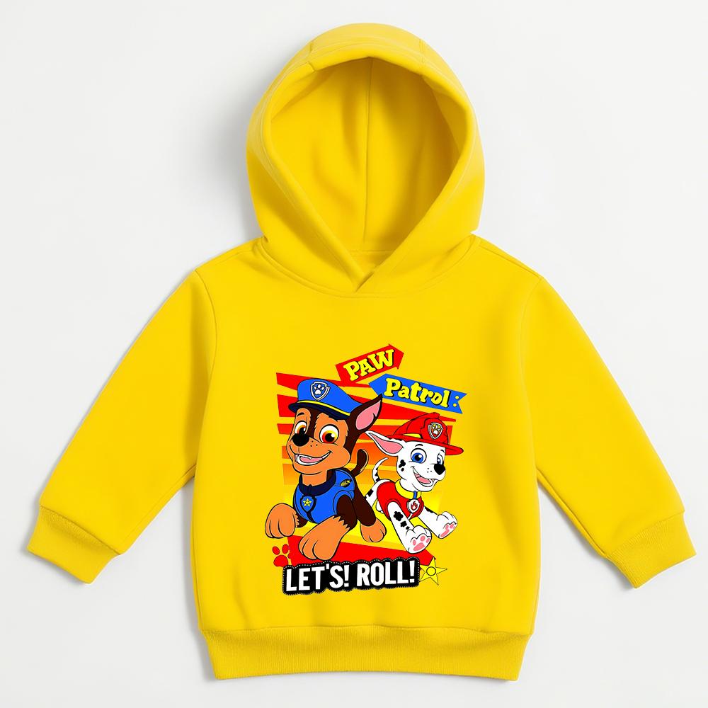 PAW Patrol Chase Marshall Boys Fleece Hoodie Kids Cartoon Character Pullover Casual Spring Autumn Toddler Sweatshirt 100