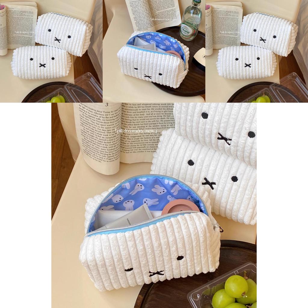 Miffy Plush Pencil Case For Girls Cute Style Large Capacity Stationery Organizer