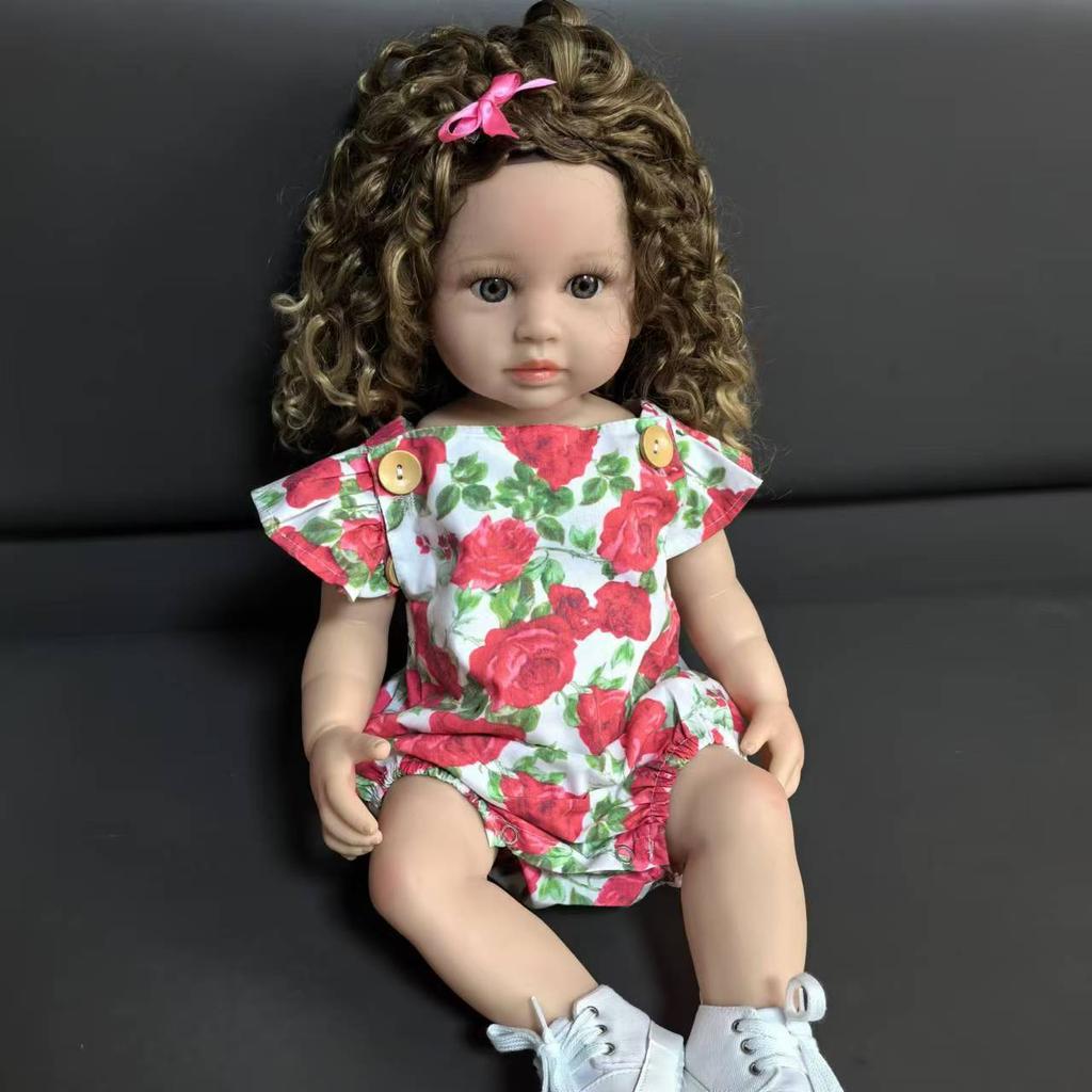 Wholesale 55 Cm Reborn Baby Doll Cute Bathe Kids Playmates Early Educational Toys Festival Gifts