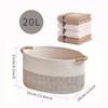 Large Woven Cotton Storage Basket for Toys, Snacks, Underwear, Socks, and Clothes