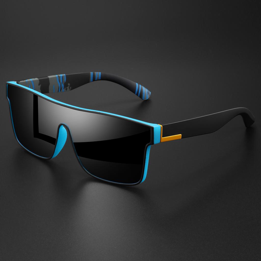 Classic Colorful Square Sports Sunglasses - One-Piece Lens, UV400 Unisex Comfort Fit for Cycling, Travel, Outdoor & Daily Use