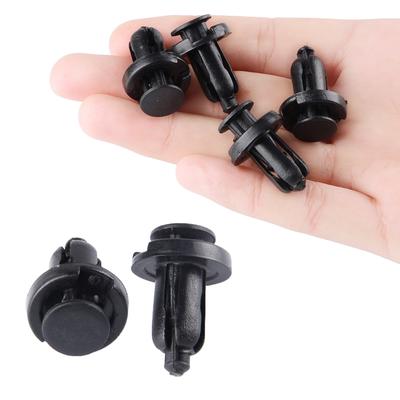 R 100 Pcs Car Fender Push in Type Plastic Rivets Fastener Black 15 x 13 x 6mm SODIAL