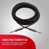 MONSTER CABLE (Monster Cable) Instrument Cable, Guitar Cable, 12ft Length, Straight X Straight Plug, M CLAS2-I-12 600494