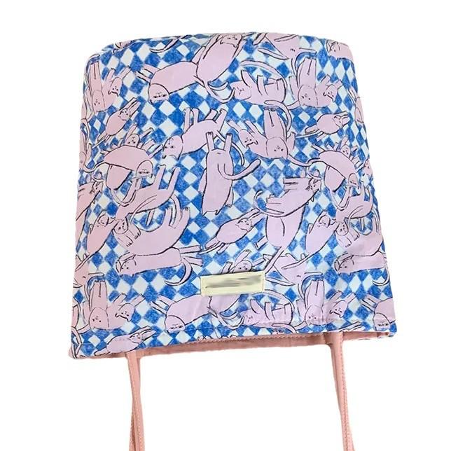 Sleepy Powder Cat Floral Shoulder Tote Bag for Women