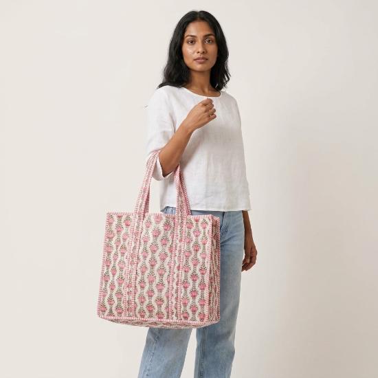 Shoulder Bag usalover925 Multicolor Quilted Cotton Hand Printed Shoulder Bags 150