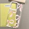 Pink Bow Knot Transparent Phone Case for Samsung A55 A35 A54 A56 A52 A15 Cases S25 Ultra S24 S23 S22 FE A53 A34 A16 A36 Cover