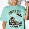 Gotta Go Vibes Are Off Shirt | Vintage Cowboy Frog Alien UFO T-Shirt | Cottagecore Space Toad Graphic Tee Comfort Colors Funny Humor Gift