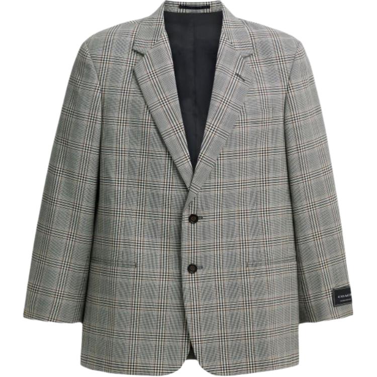 

Coach FW25 Plaid Single-Breasted Pocket Long Sleeve Blazer Men blazer CCP99-YIU M