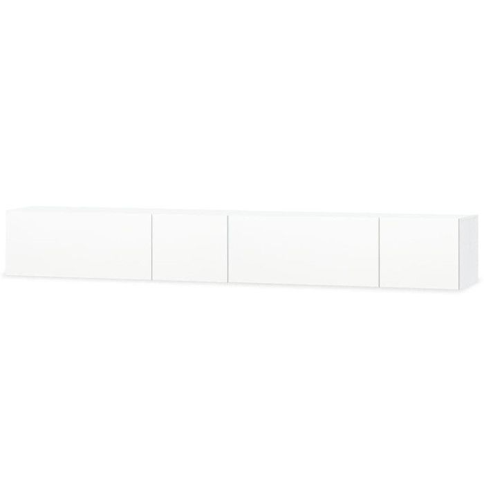 VidaXL Meuble TV 2 pcs Aggloméré 120 x 40 x 34 cm Blanc brillant
