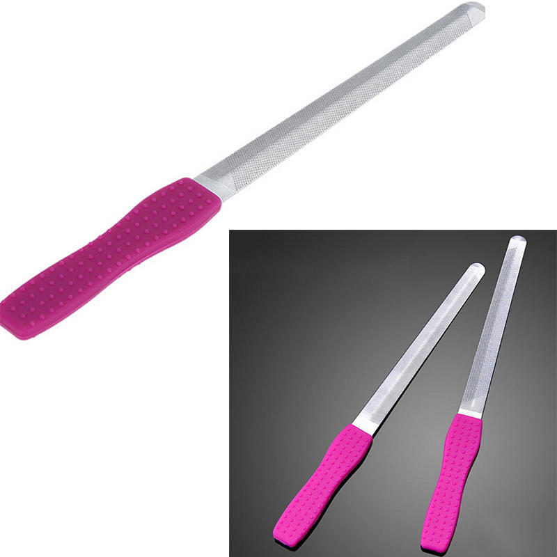 Doppelseitige Edelstahl Metall Nagelfeile Maniküre Pediküre Werkzeug