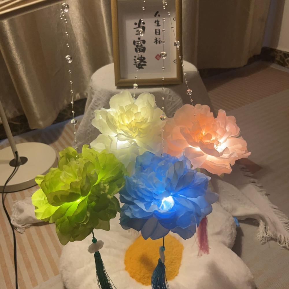 

with Tassel Mid-Autumn Festival Lantern Handhold Peony Light Lantern Festival