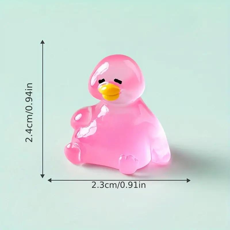 10 / 20 peças Patos Mini de Resina Luminosos Brilham no Escuro Ganso Figuras Minúsculas Estátuas de Animais Fofos Ideais para FAÇA VOCÊ MESMO Jardim de Fadas Micro Paisagem