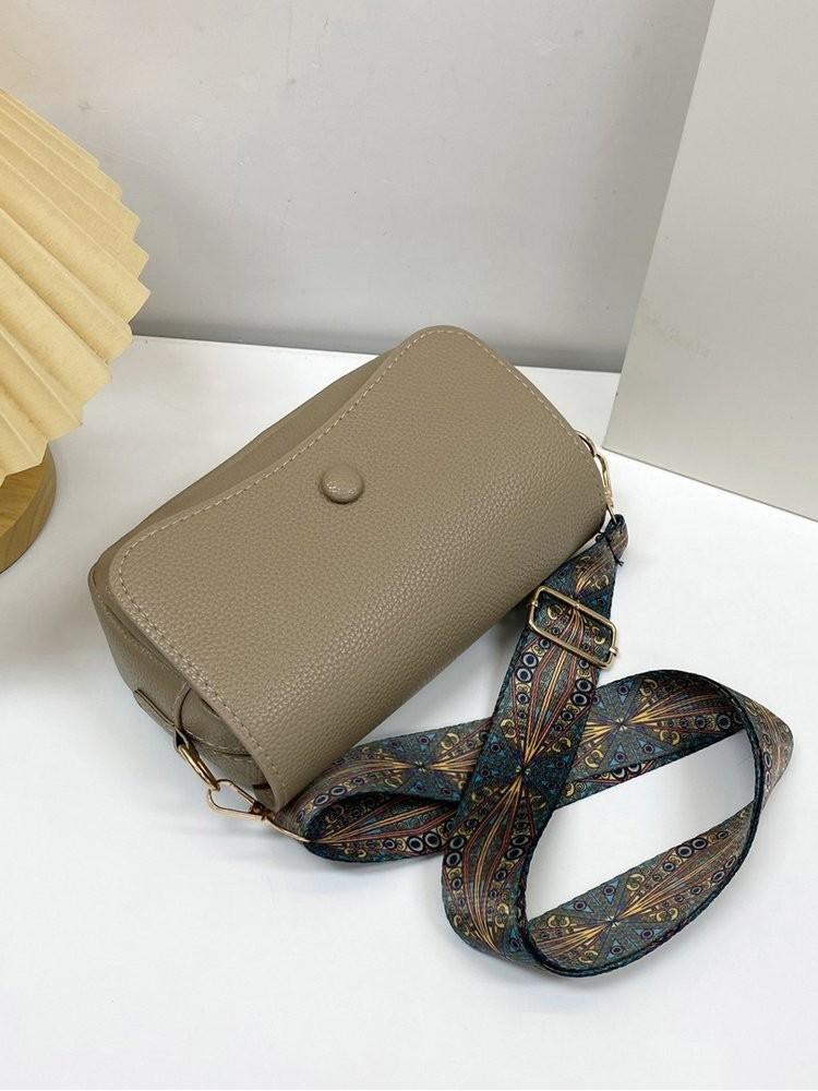 

Compact Ethnic Style Boston Bag 2024 Winter New Trendy Women s Bag Street Style With Patchwork Design хакі