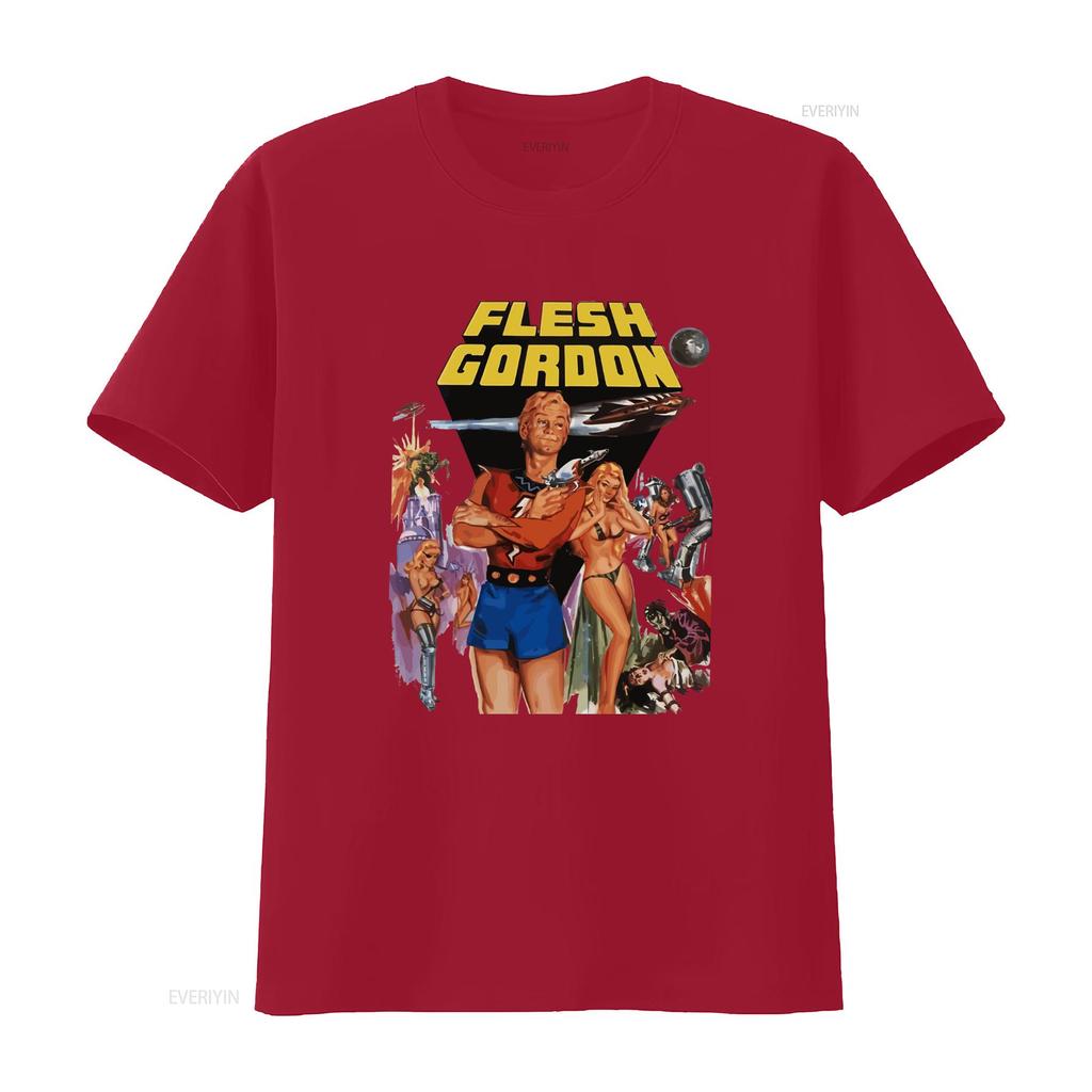 T-shirt Poster Film Flesh Gordon Cotone Naturale Vintage Tutte le Taglie S 5X Top Lavato Vintage Per l'Uso Quotidiano Unisex Casual