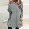 Womens Fuzzy Fleece Pullover  Double  Hoodies Ladies Warm Tops Winter Cozy Sweatshirt With Pockets