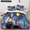 3D-trykk Anime Genshin Impact Xiao SUCROSE Qiqi Dynetrekk Tegneserie Sengetøysett Sengesett Dyne Dynetrekk Hjemmetekstiler